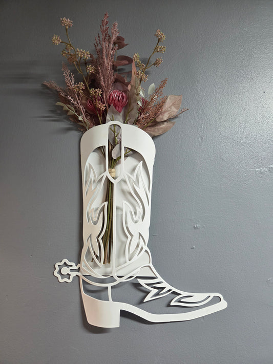 Cowboy Boot Wall Vase